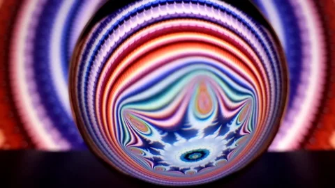 Colorful dynamics of space abstraction. View through a crystal ball. Stock Footage 117413196