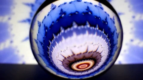 Colorful dynamics of space abstraction. View through a crystal ball. Stock Footage 117413336