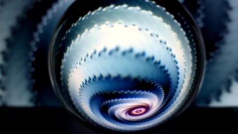 Colorful dynamics of space abstraction. View through a crystal ball. 스톡 동영상 117413473