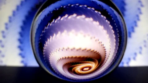 Colorful dynamics of space abstraction. View through a crystal ball. Stock Footage 117413517