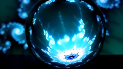 Colorful dynamics of space abstraction. View through a crystal ball. Stock Footage 117505048