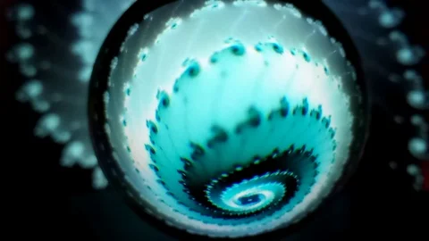 Colorful dynamics of space abstraction. View through a crystal ball. Stock Footage 117596619
