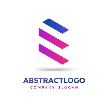 Colorful E letter alphabet flat modern creative logo icon design Stock Illustration