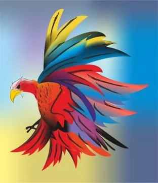 Colorful eagle Stock Illustration