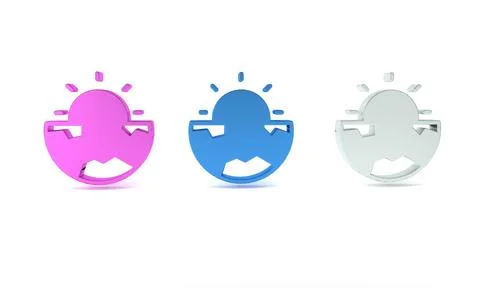 Colorful Earth core structure crust icon isolated on white background. Mini.. Illustrazione stock
