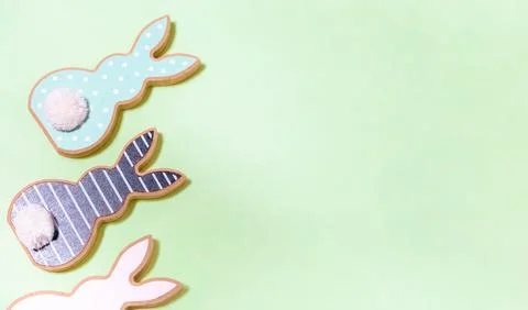 Colorful Easter Bunny Decorations for Spring Celebrations Stock Photos