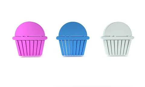 Colorful Easter cake icon isolated on white background. Happy Easter. Minim.. Stock Illustration
