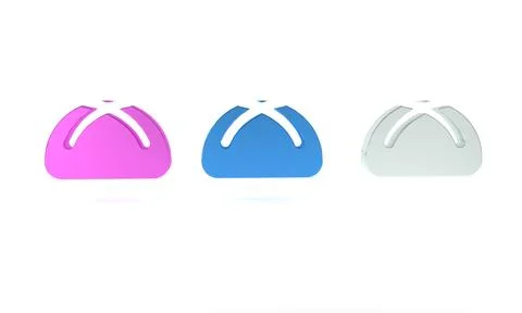 Colorful Easter cake icon isolated on white background. Happy Easter. Minim.. Illustrazione stock