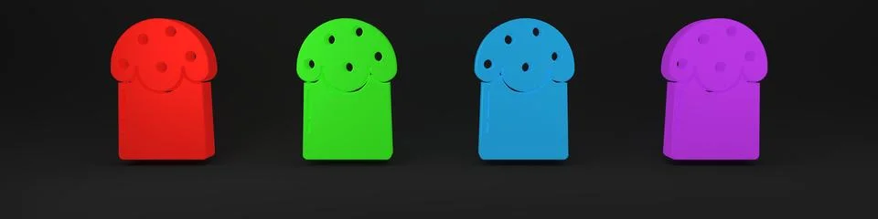 Colorful Easter cake icon isolated on black background. Happy Easter. Minim.. 스톡 일러스트