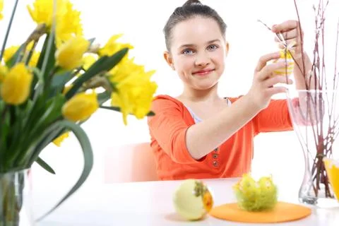 Colorful Easter decorations Foto stock