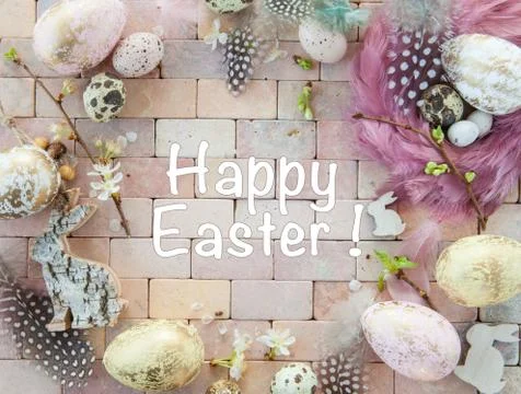 Colorful easter decorations Stock Photos