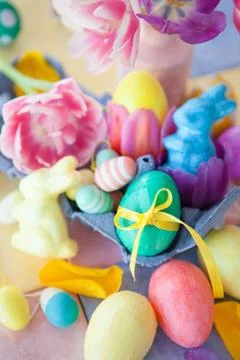 Colorful easter decorations Foto stock