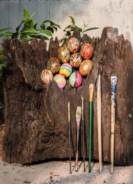 Colorful easter eg Foto stock