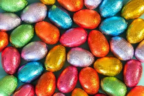 Colorful easter egg background Stock Photos