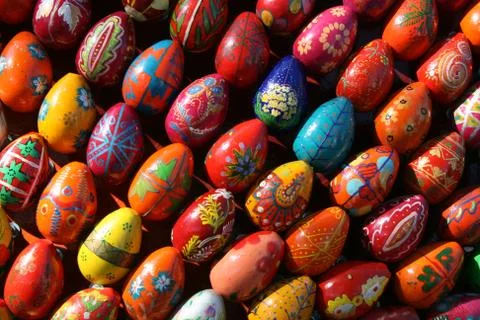Colorful easter egg background Foto stock