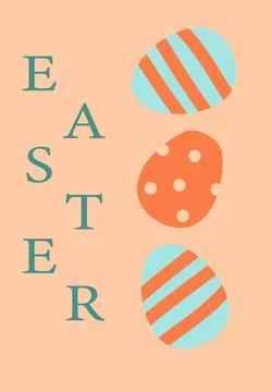 Colorful easter egg design for happy holiday celebration posters Stock Illustration