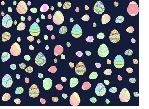 Colorful Easter egg design vector that looks beautiful Stock Illustration