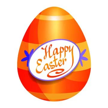 Colorful Easter egg for Easter holidays design. Easter vector poster. Stock Illustration