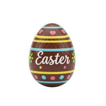 Colorful easter egg with festive design and the word easter written on it Illustrazione stock