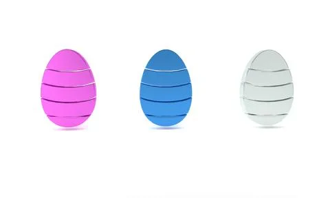 Colorful Easter egg icon isolated on white background. Happy Easter. Minima.. イラスト素材