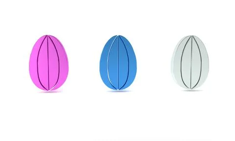 Colorful Easter egg icon isolated on white background. Happy Easter. Minima.. 스톡 일러스트