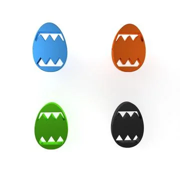 Colorful Easter egg icon isolated on white background. Happy Easter. Minima.. 스톡 일러스트