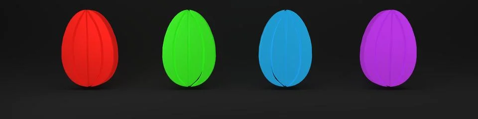 Colorful Easter egg icon isolated on black background. Happy Easter. Minima.. 스톡 일러스트