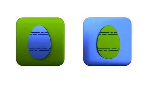 Colorful Easter egg icon isolated on white background. Happy Easter. Square.. 스톡 일러스트