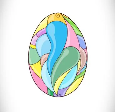 Colorful easter egg. Illustrazione stock