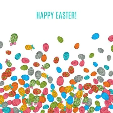 Colorful easter egg isolated on white background. Vector illustration Stock Illustration