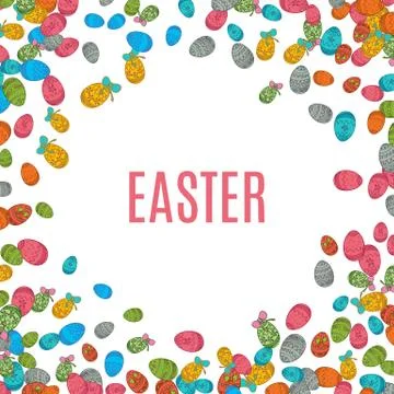 Colorful easter egg isolated on white background. Vector illustration Stock Illustration