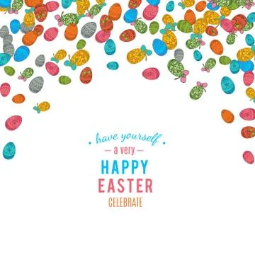 Colorful easter egg isolated on white background. Vector illustration Stock Illustration