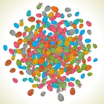 Colorful easter egg isolated on white background. Vector illustration Stock Illustration