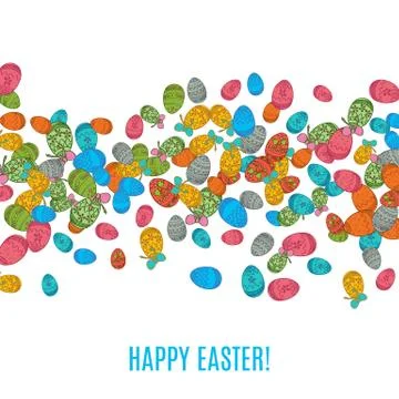 Colorful easter egg isolated on white background. Vector illustration Illustrazione stock