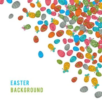 Colorful easter egg isolated on white background. Vector illustration Stock Illustration