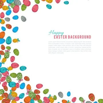 Colorful easter egg isolated on white background. Vector illustration Stock Illustration