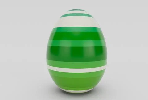 Colorful Easter Egg minimal 3d rendering on white background Stock Illustration