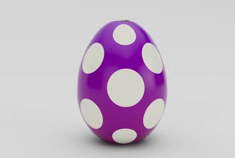 Colorful Easter Egg minimal 3d rendering on white background Stock Illustration