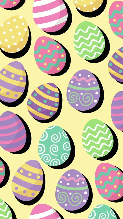 Colorful Easter Egg Pattern Background for Spring Celebration 库存影片 331626049