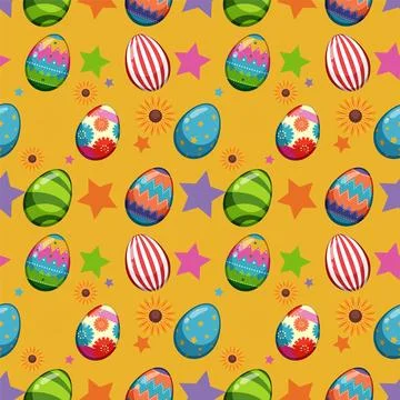 Colorful Easter Egg Pattern Illustrazione stock