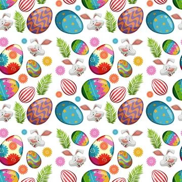 Colorful Easter Egg Pattern Stock Illustration
