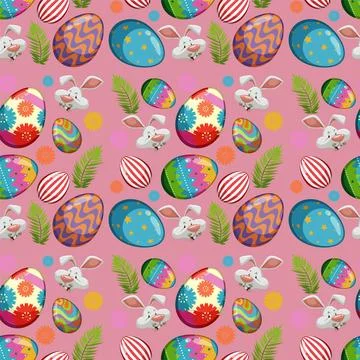 Colorful Easter Egg Pattern Stock Illustration