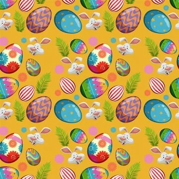 Colorful Easter Egg Pattern Stock Illustration