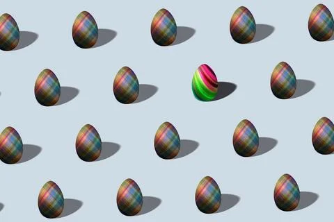 Colorful Easter egg pattern made, multicolored Egg Illustrazione stock