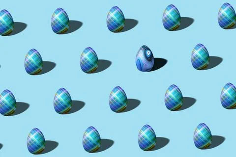 Colorful Easter egg pattern made, multicolored Egg Stock Illustration