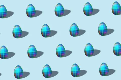 Colorful Easter egg pattern made, multicolored Egg Stock Illustration