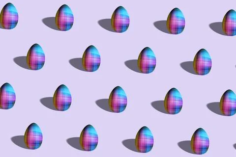 Colorful Easter egg pattern made, multicolored Egg Illustrazione stock