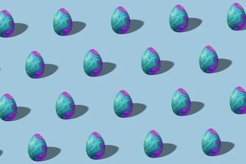 Colorful Easter egg pattern made, Happy Easter Illustrazione stock