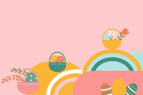 Colorful easter egg patterns with floral elements for seasonal decoration and Illustrazione stock