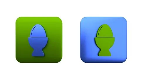 Colorful Easter egg on a stand icon isolated on white background. Happy Eas.. 스톡 일러스트